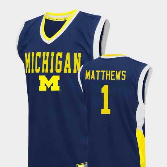Men Michigan Wolverines Charles Matthews Blue Fadeaway College Basketball Jersey